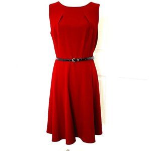 AGB Pleat Top Belted Dress - Size 12